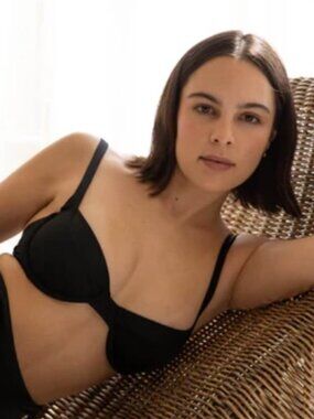 LONDRÈ Bodywear "Amalfi" Underwire Top & "High-Leg Scrunch" Bottom - Matte Black